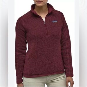 Patagonia Burgundy Quarter-Zip Better Sweater